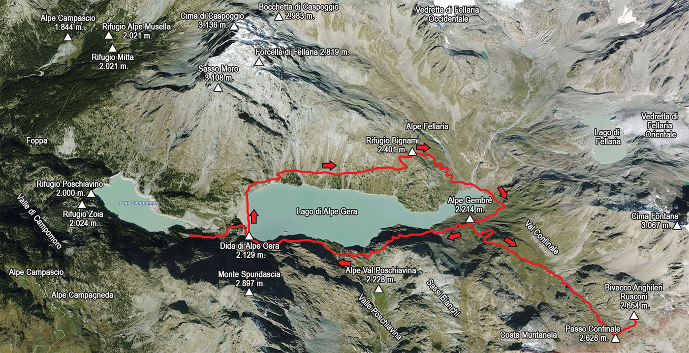 Percorso per Cima Fontana - Valmalenco