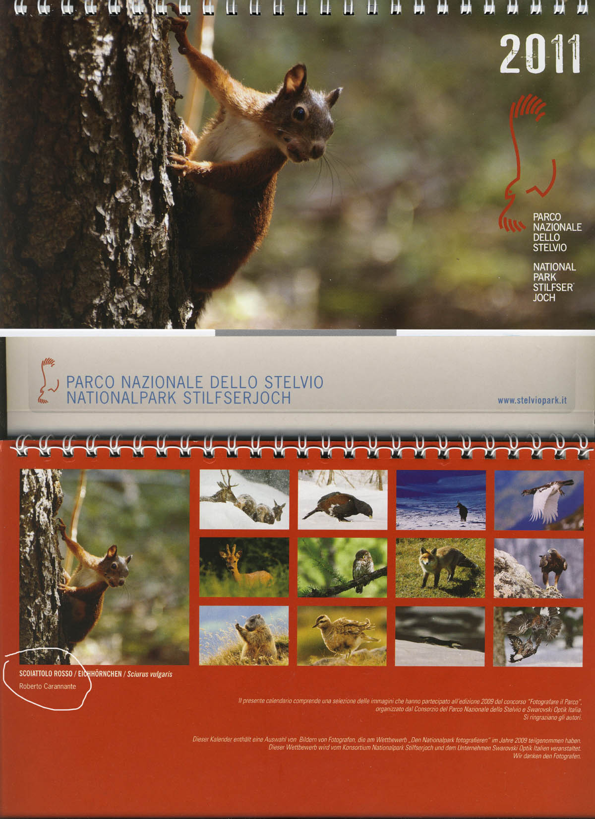 Calendario parco nazionale Stelvio
