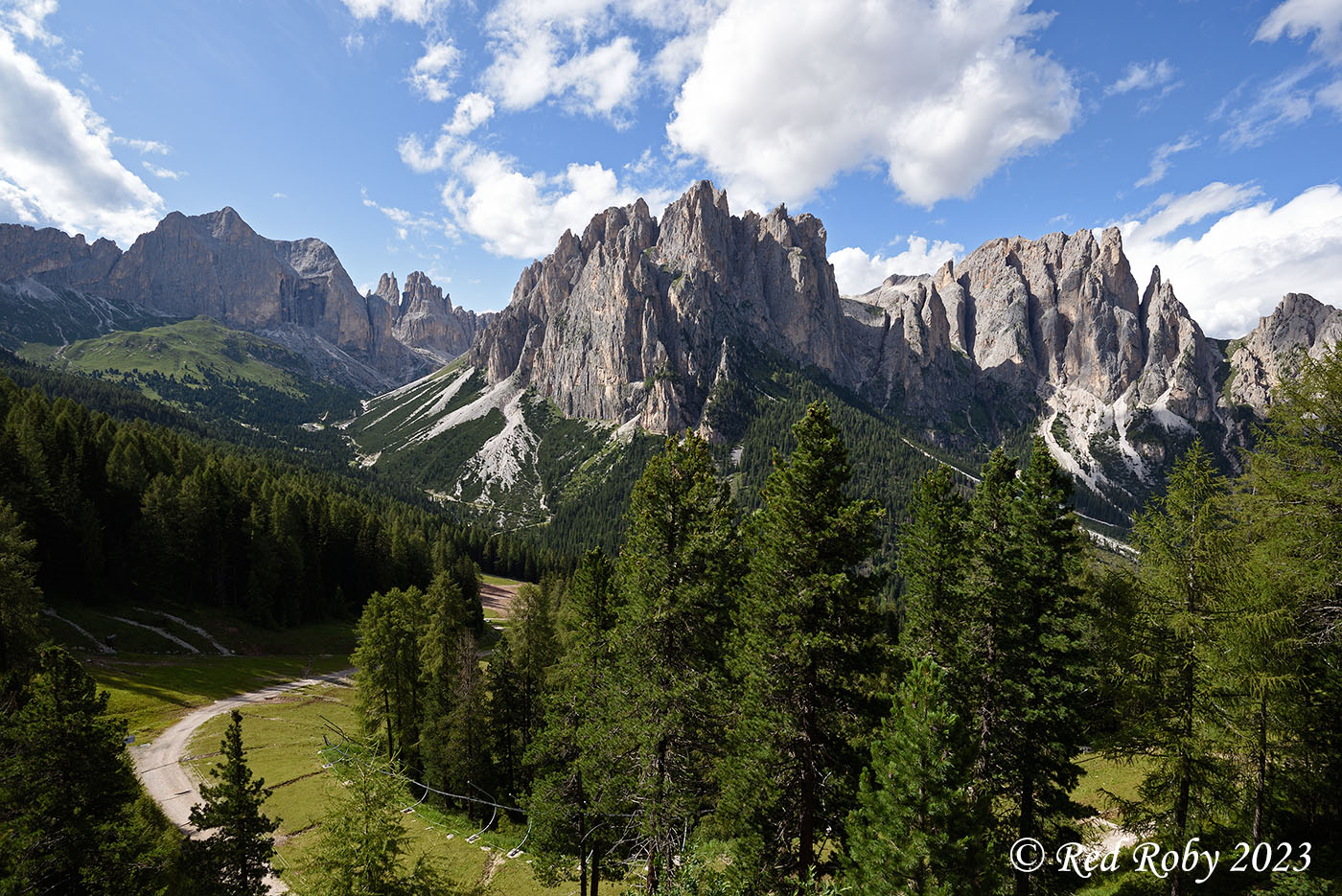 Altopiano del Ciampedie Val di Fassa - Panorama dolomitico