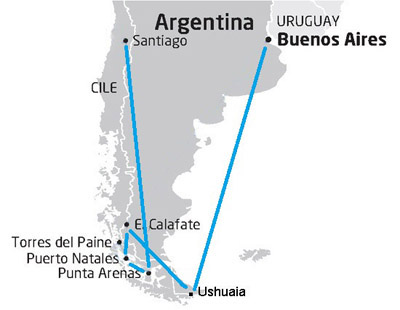 Itinerario Patagonia