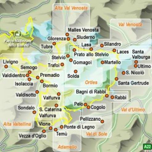 Mappa Parco Stelvio